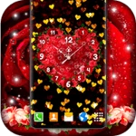 hearts love clock wallpapers android application logo